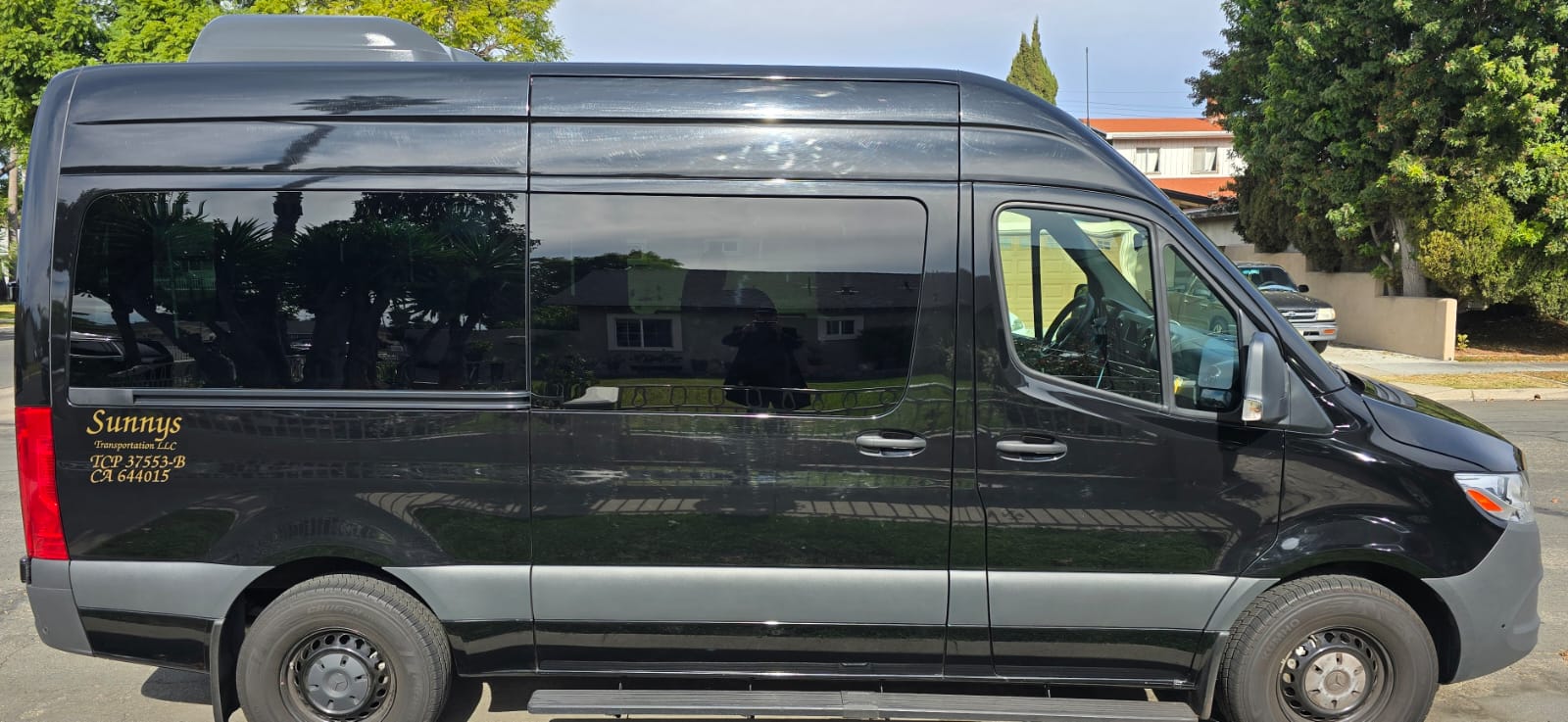 10 passenger Mercedes Sprinter luxury van — group transportation Anaheim