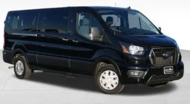 9 passenger Ford Transit Van — reliable group airport transportation Anaheim